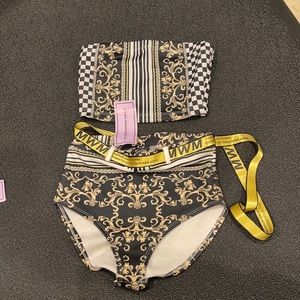 High waist two piece swim set